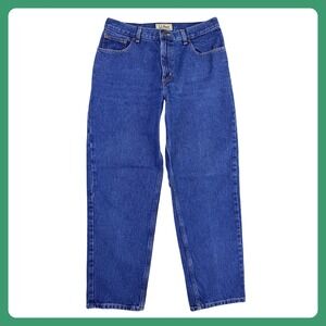 LL Bean Original Fit Traditional Jeans Women 12 Petite x 28" Blue Straight Denim